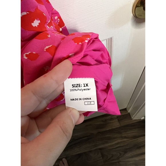 Women’s Pink Leopard Print Sleeveless Dress Size 1X NWOT - Picture 9 of 10